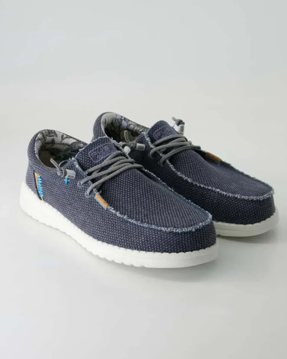 Jack Jute navy Slipper in Blau
