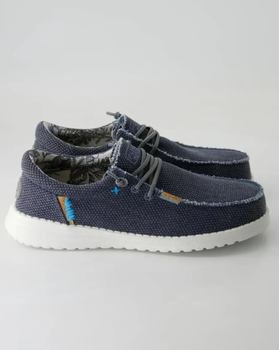 Jack Jute navy Slipper in Blau