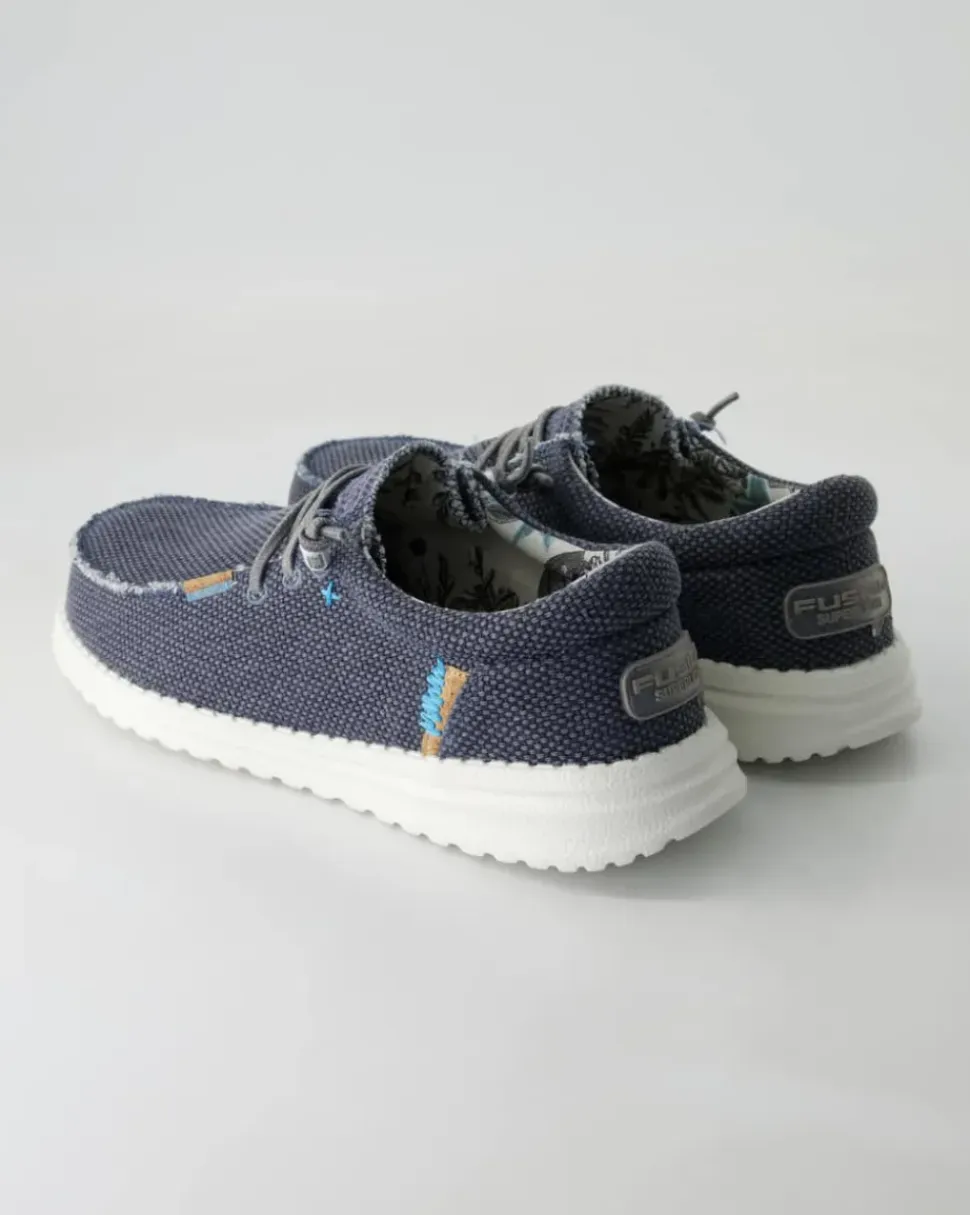 Jack Jute navy Slipper in Blau