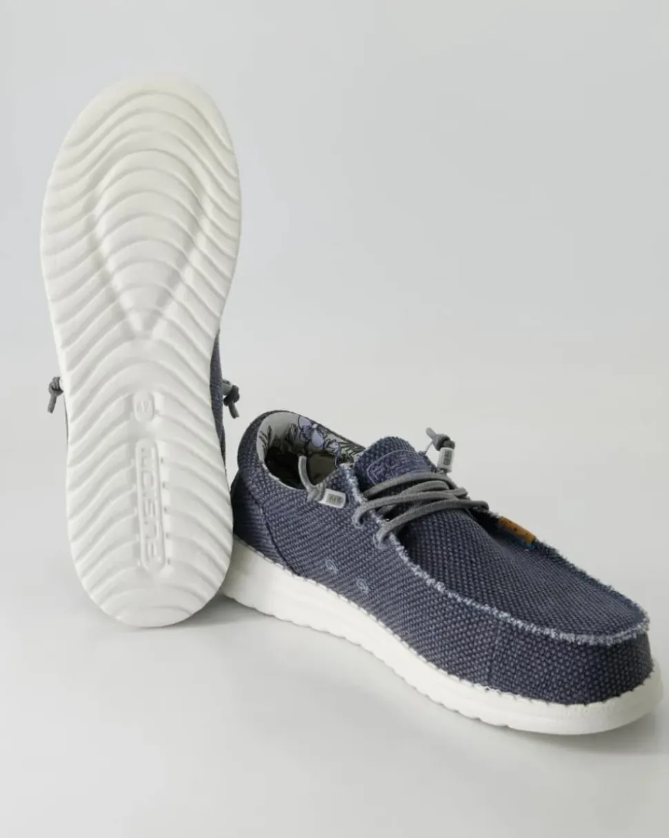 Jack Jute navy Slipper in Blau