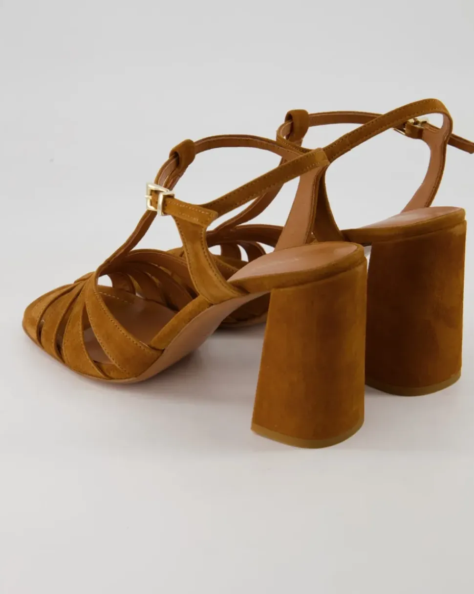 Jersey Sandalen in Braun