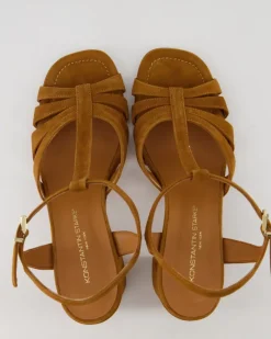 Jersey Sandalen in Braun