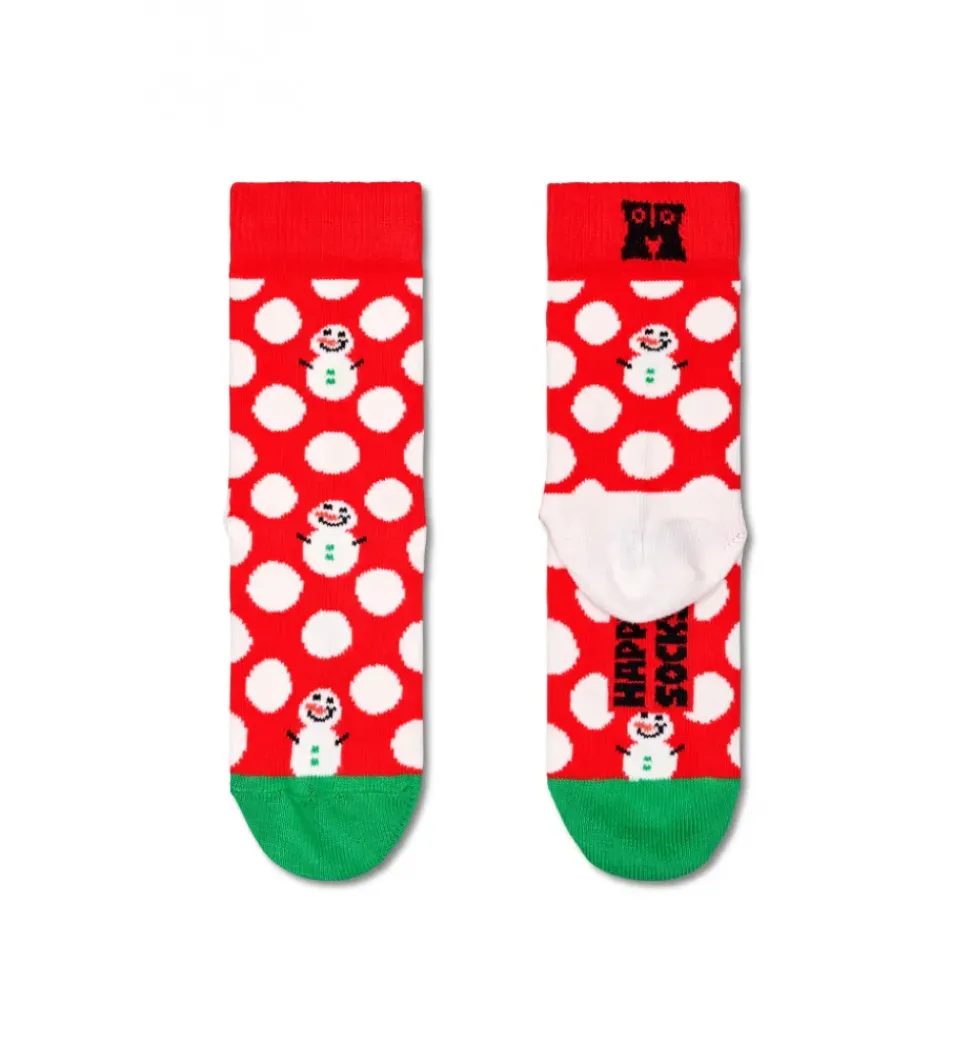 Kids Big Dot Snowman Sock Socken in Mehrfarbig
