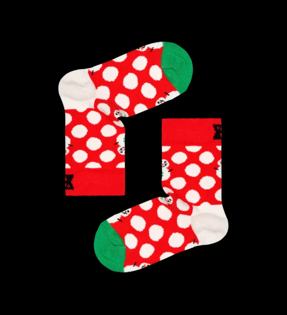Kids Big Dot Snowman Sock Socken in Mehrfarbig