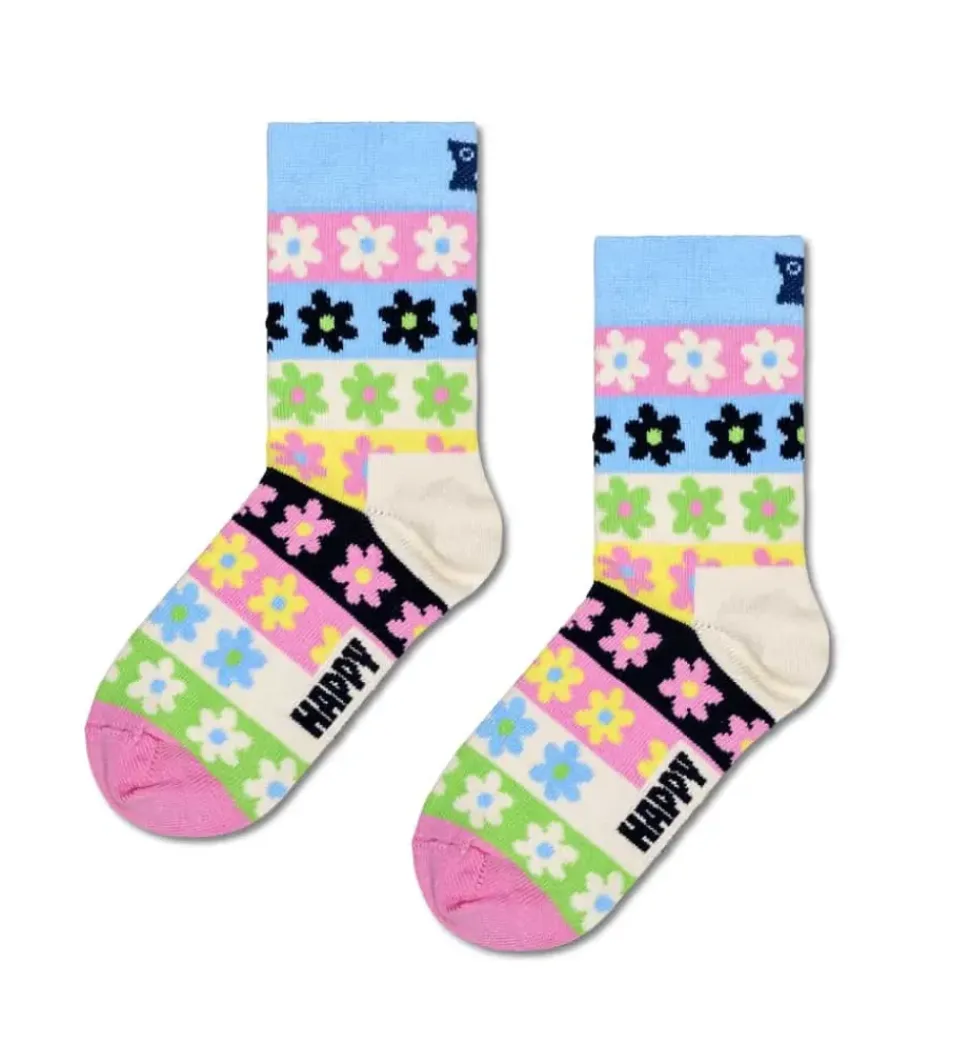Kids Flower Stripe Sock Socken in Mehrfarbig
