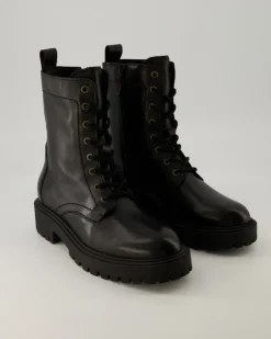 Lace up Bootie Stiefeletten in Schwarz