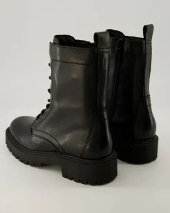 Lace up Bootie Stiefeletten in Schwarz