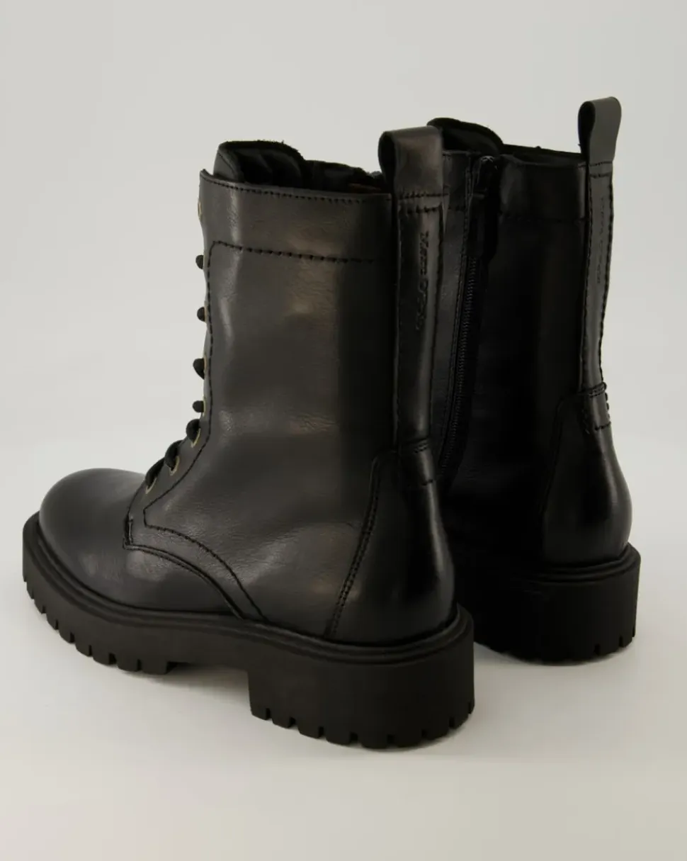 Lace up Bootie Stiefeletten in Schwarz