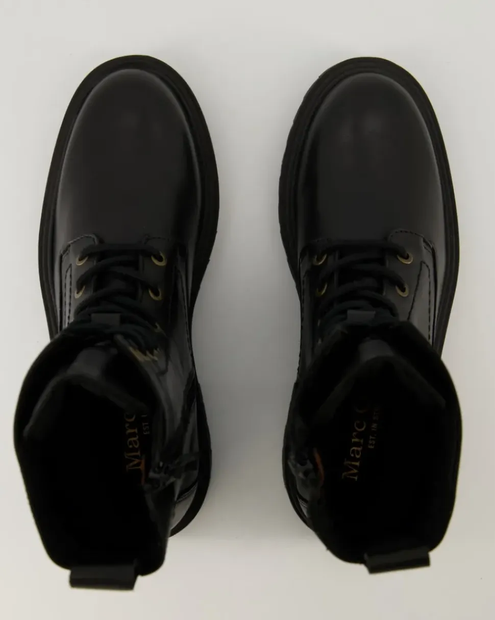 Lace up Bootie Stiefeletten in Schwarz