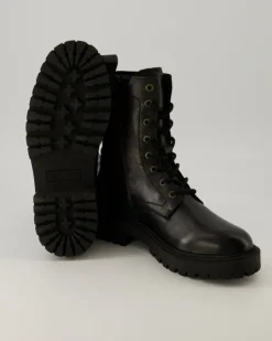 Lace up Bootie Stiefeletten in Schwarz