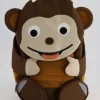 Large Friend Affe Rucksack in Braun