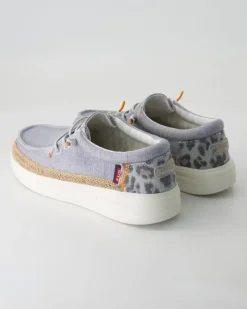 Lily linen light blue Slipper in Blau