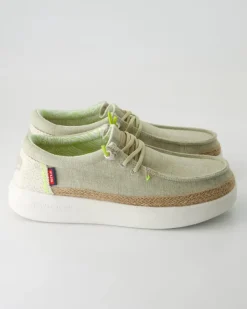 Lily linen moss Slipper in Grün