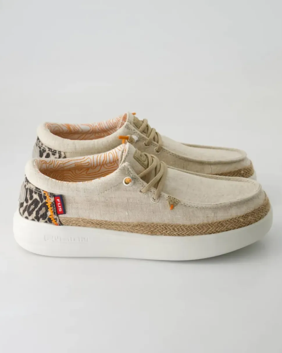 Lily linen sand Slipper in Beige