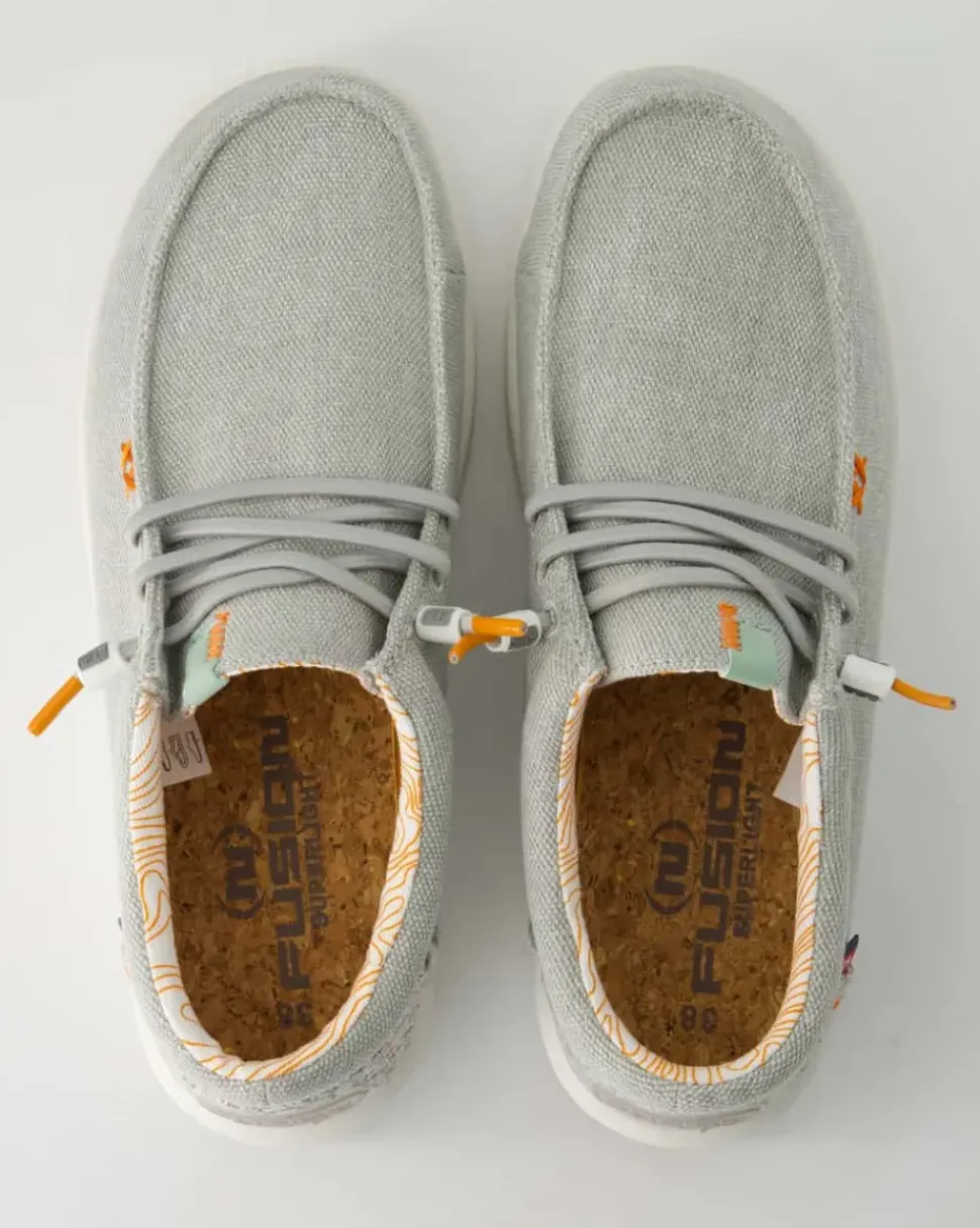 Lily washed Slipper in Grau