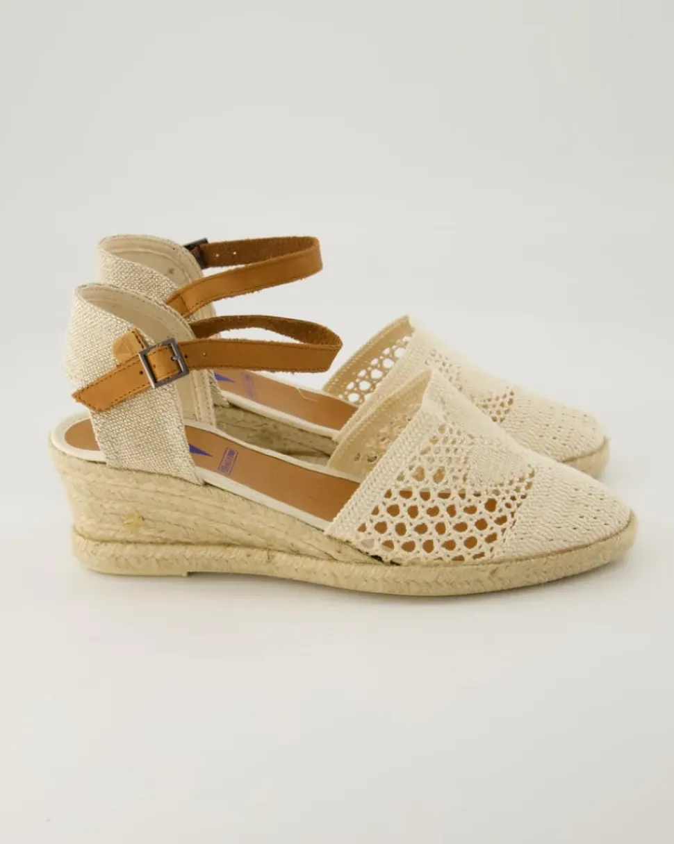 Malena Crochet Espadrilles in Beige