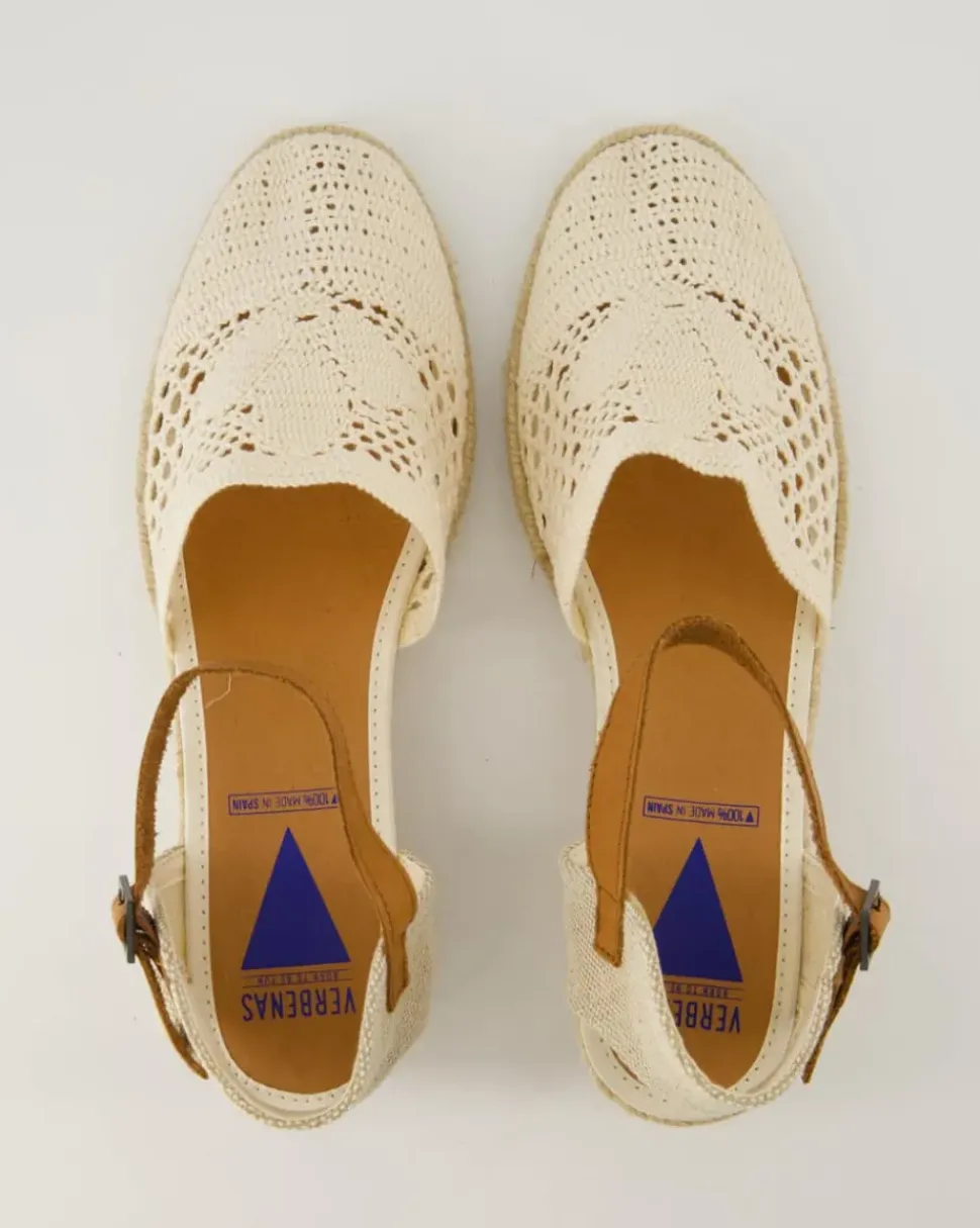 Malena Crochet Espadrilles in Beige