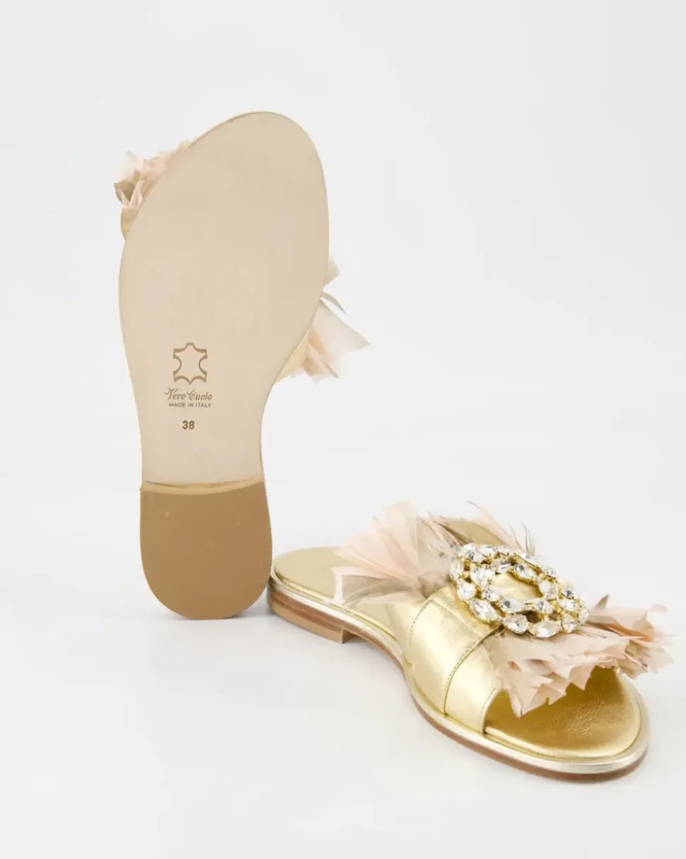 M19D Pantoletten in Gold