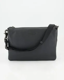 Mellow Leather Crossover Handtasche in Schwarz