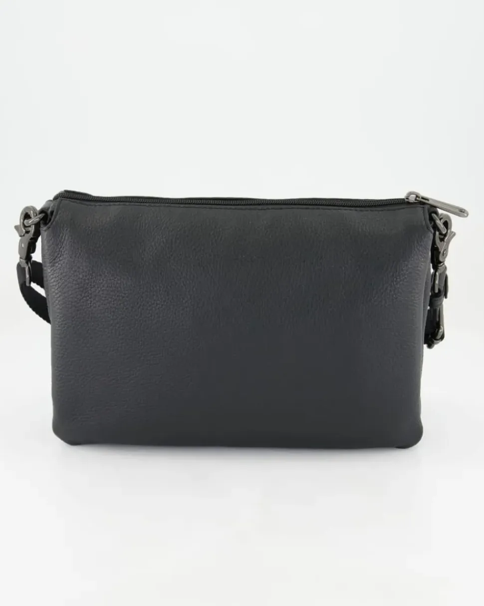 Mellow Leather Crossover Handtasche in Schwarz