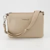 Mellow Leather Pochette Umhängetasche in Beige