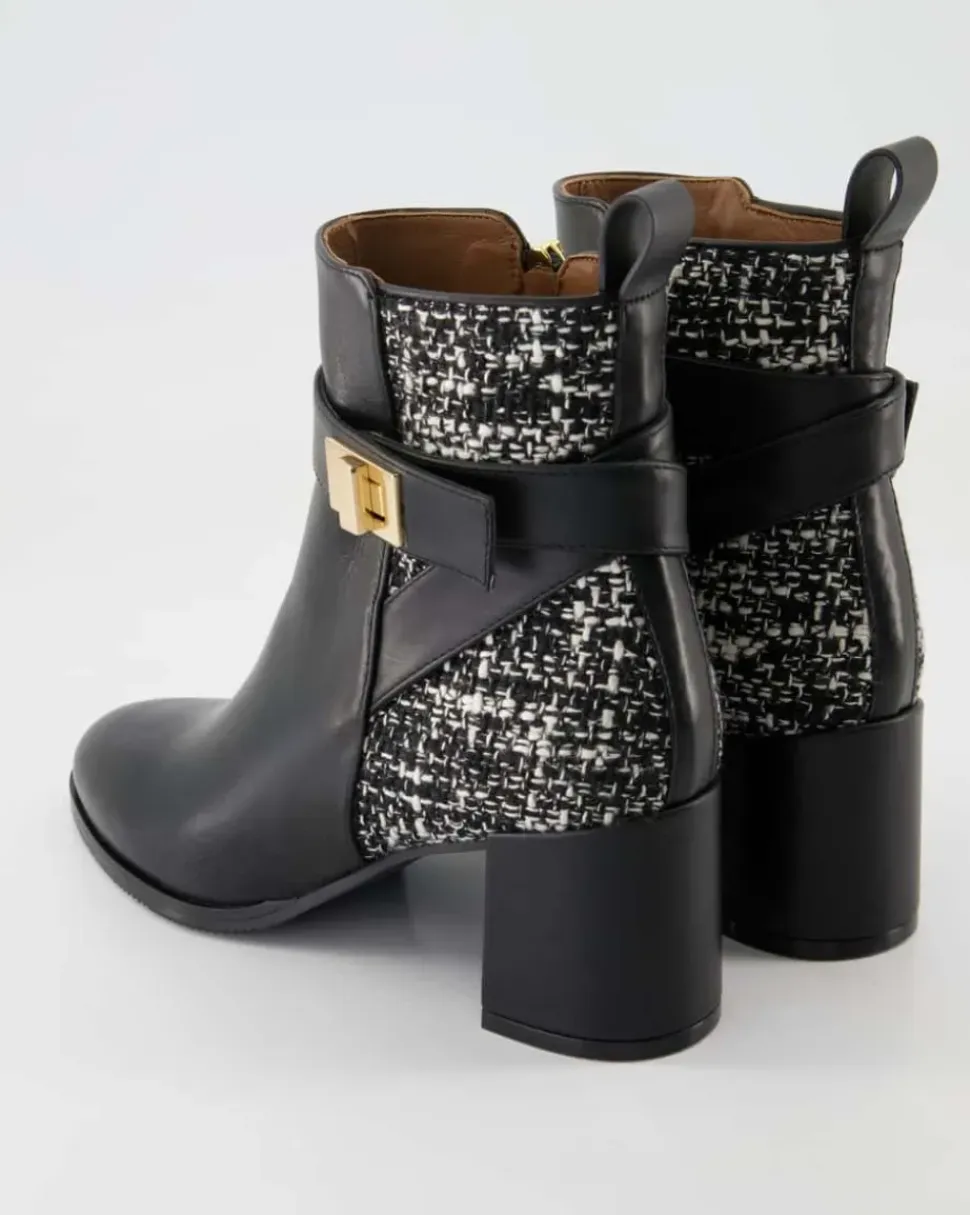 Mousse Nero / Tweed Melange Stiefeletten in Schwarz