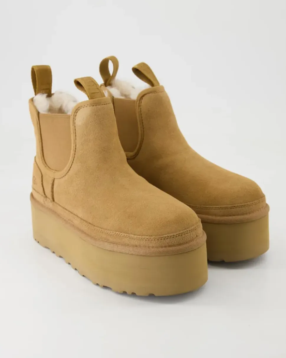 Neumel Platform Chelsea Winterstiefel in Beige