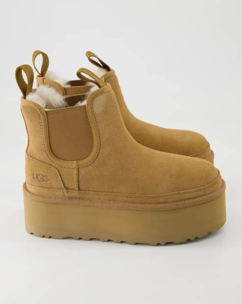 Neumel Platform Chelsea Winterstiefel in Beige