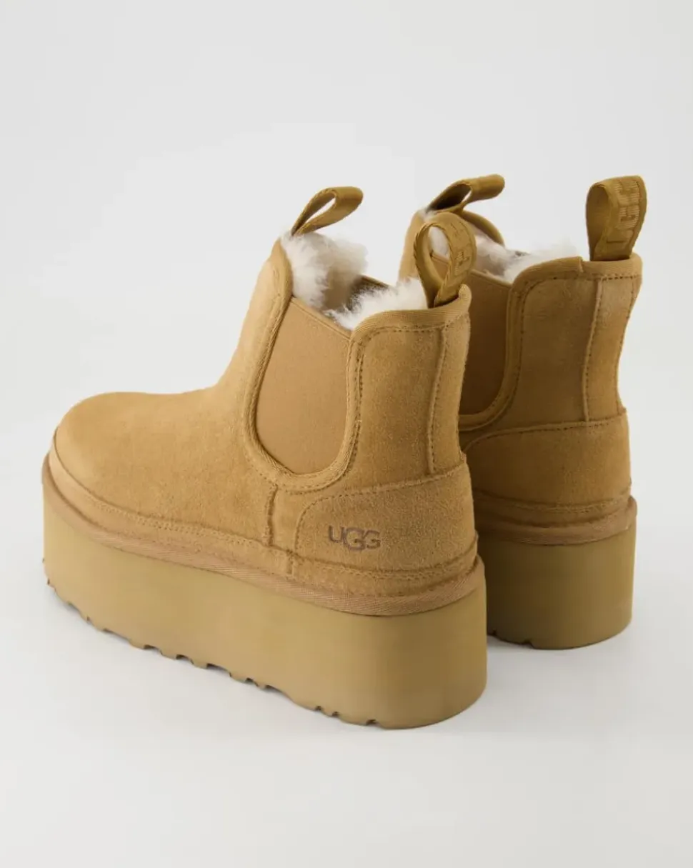 Neumel Platform Chelsea Winterstiefel in Beige