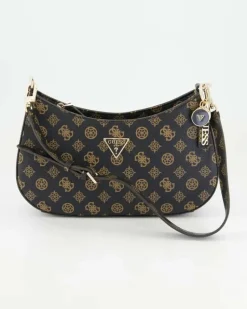 Noelle Top Zip Shoulder Bag Handtasche in Braun
