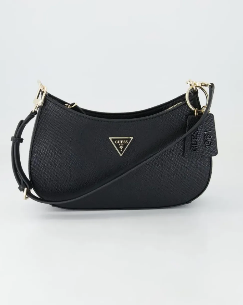 Noelle Top Zip Shoulder Bag Umhängetasche in Schwarz