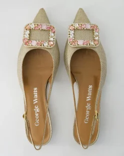 N802-504 Slingpumps in Beige