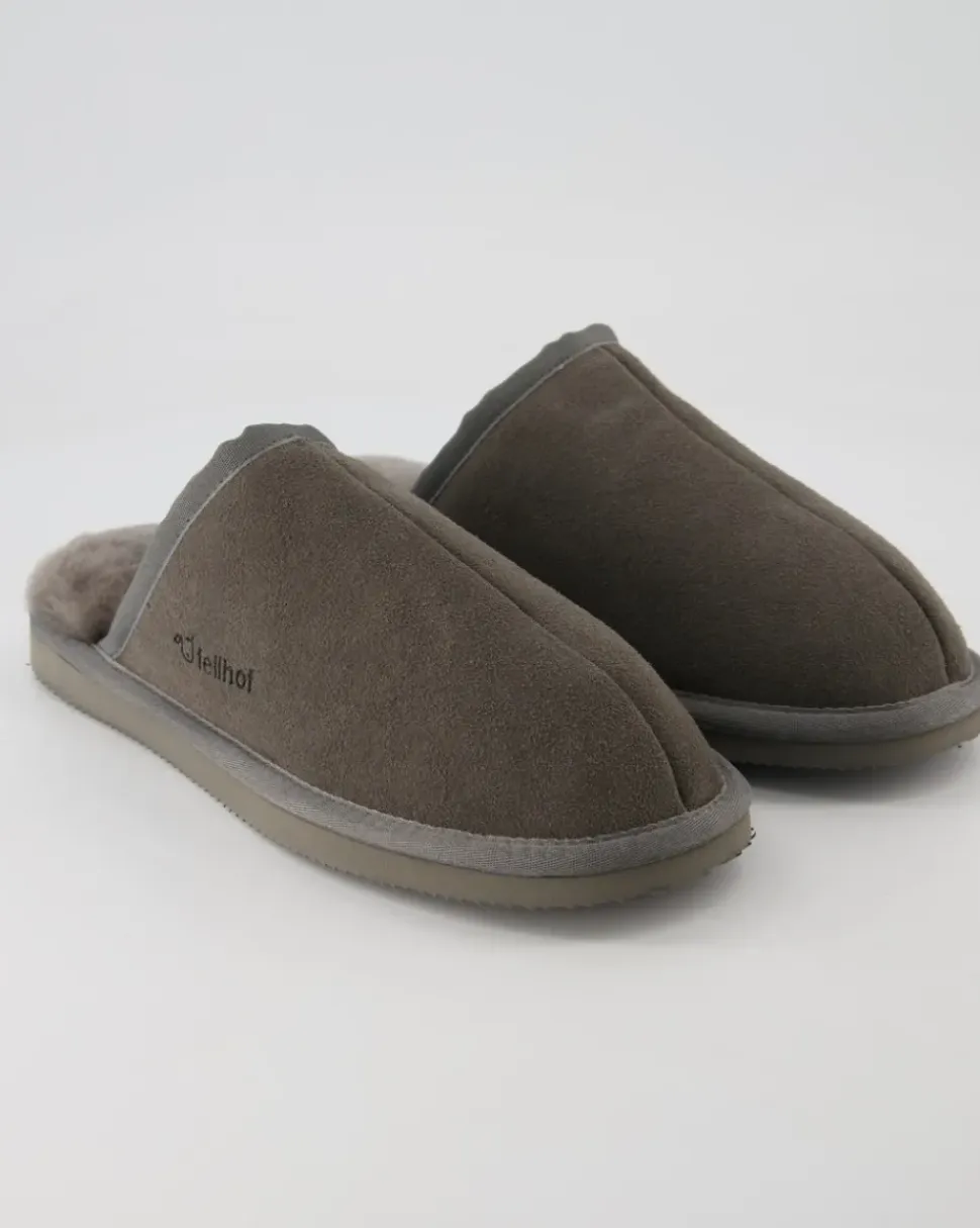 Pantoffel Komfort Da. Hausschuhe in Grau