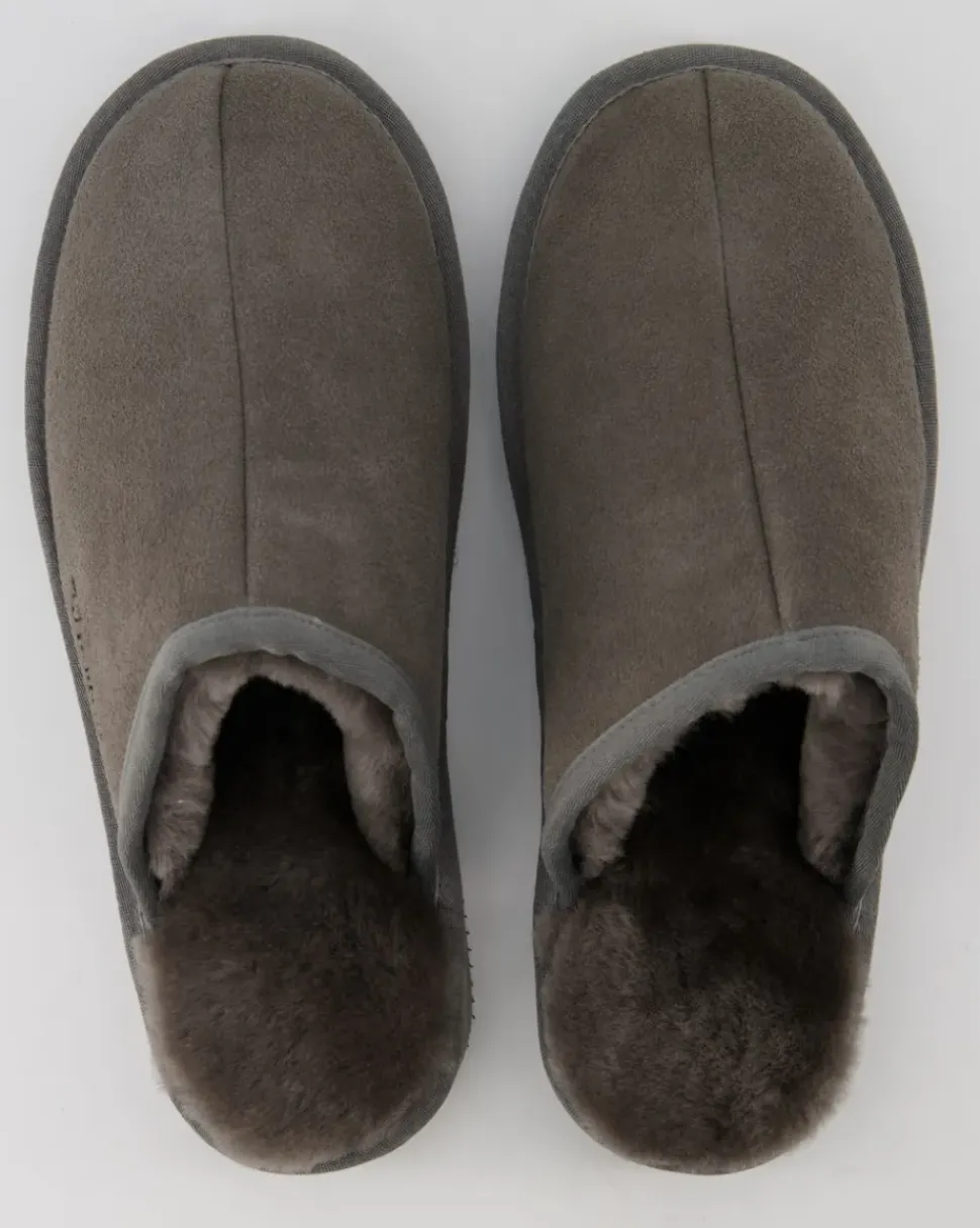 Pantoffel Komfort Da. Hausschuhe in Grau