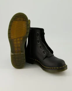 1460 Pascal Front Zip Stiefeletten in Schwarz