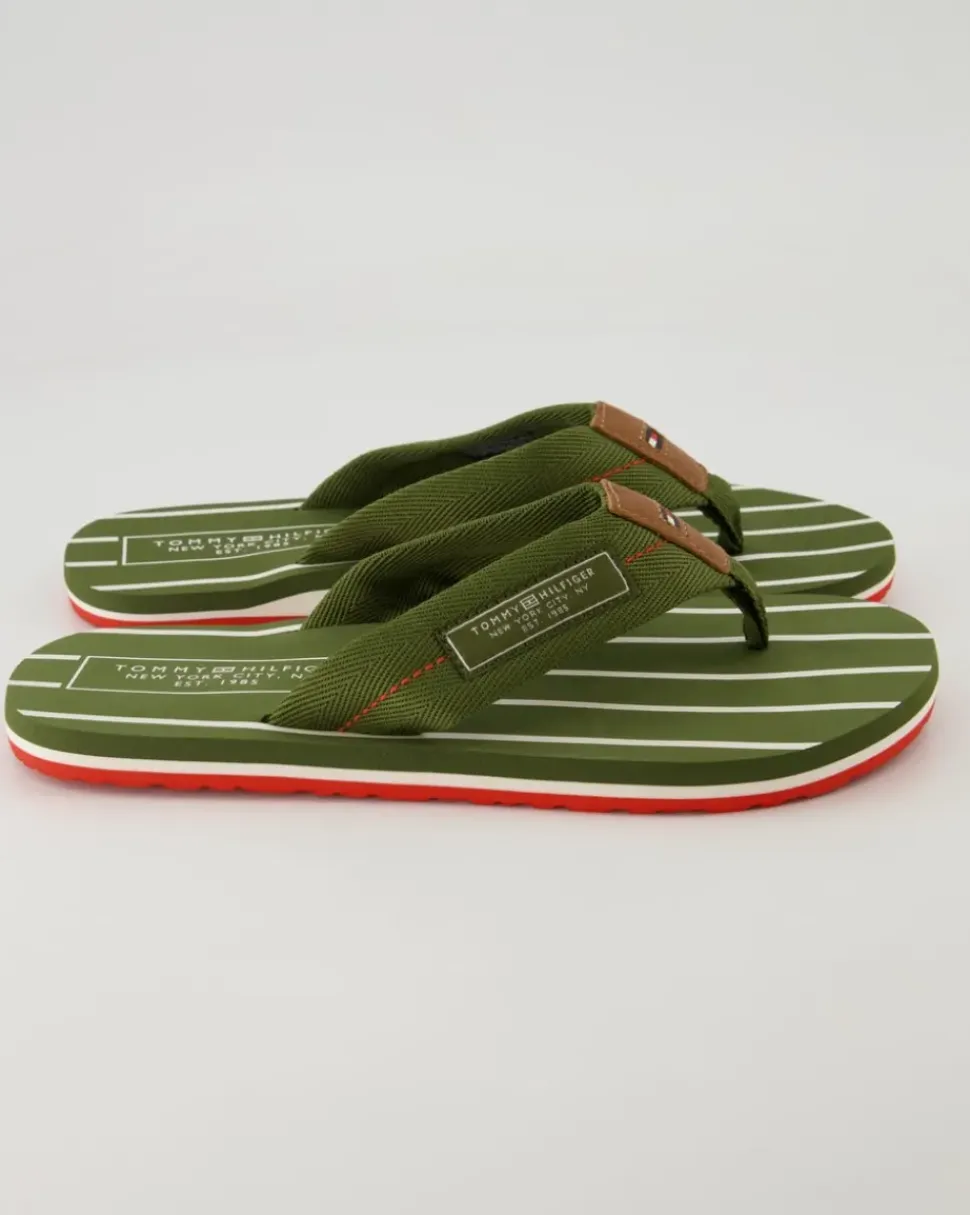 Patch Hilfiger Beach Sandal Zehentrenner in Grün