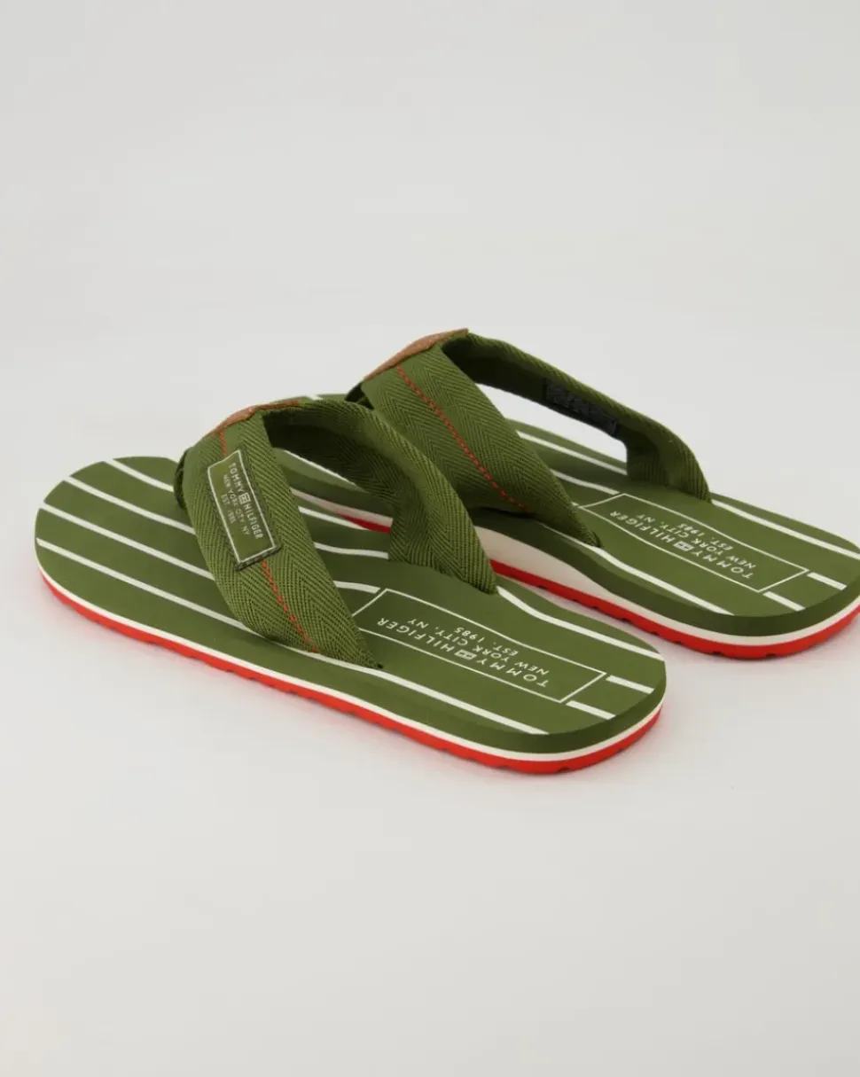 Patch Hilfiger Beach Sandal Zehentrenner in Grün
