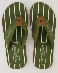 Patch Hilfiger Beach Sandal Zehentrenner in Grün