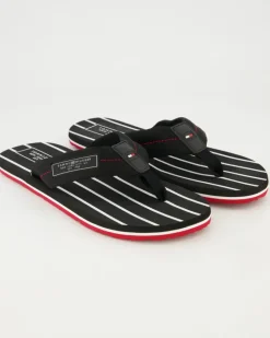 Patch Hilfiger Beach Sandal Zehentrenner in Schwarz