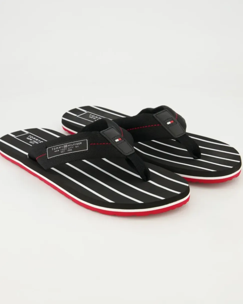 Patch Hilfiger Beach Sandal Zehentrenner in Schwarz
