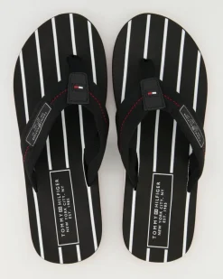 Patch Hilfiger Beach Sandal Zehentrenner in Schwarz