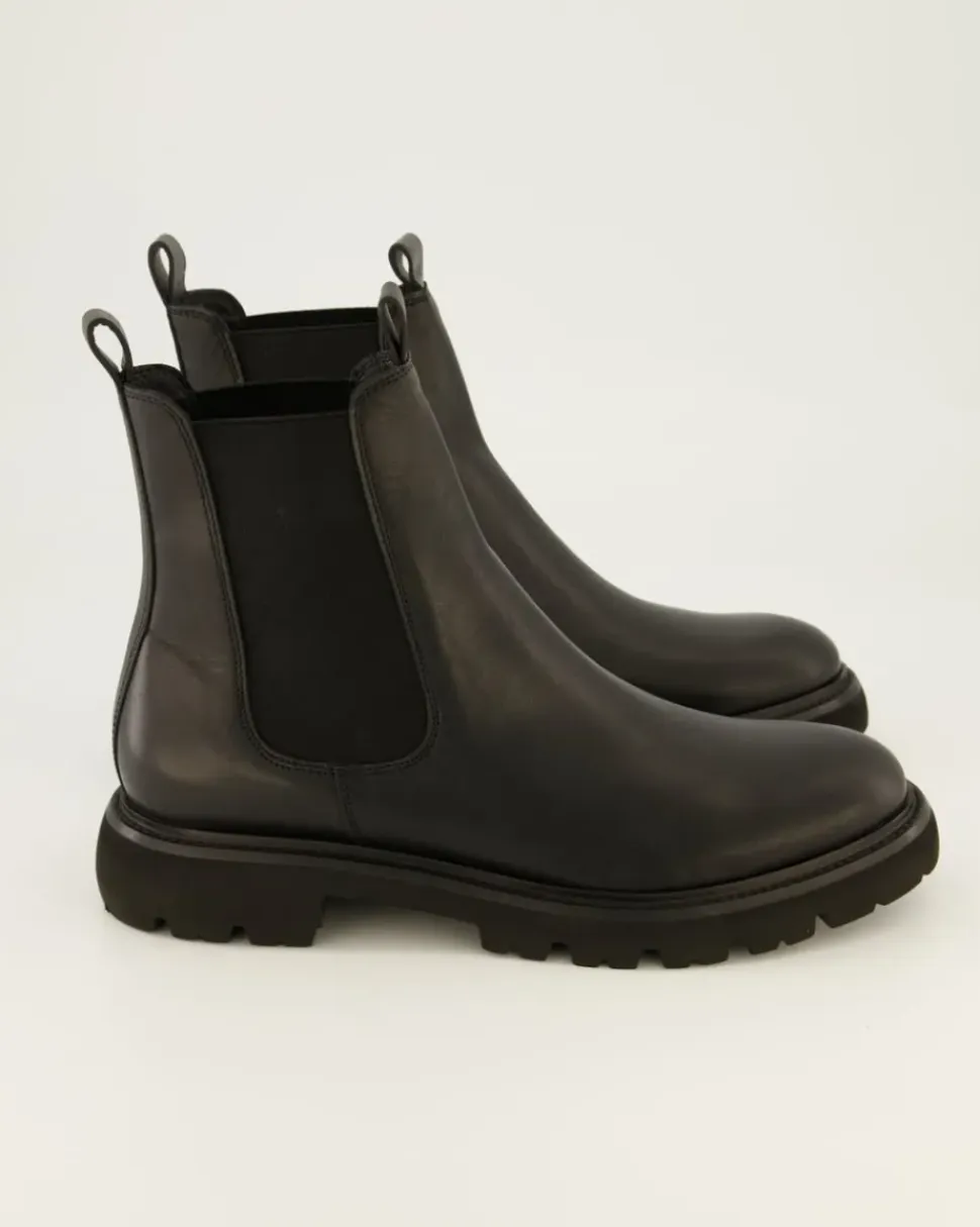 Print Chelsea Boots in Schwarz