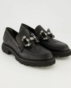 Print Slipper in Schwarz