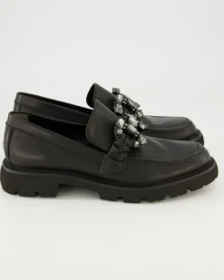 Print Slipper in Schwarz