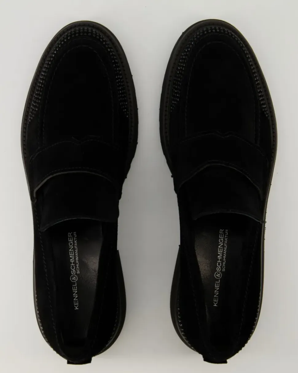Print Slipper in Schwarz