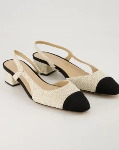 Rosette Slingpumps in Beige