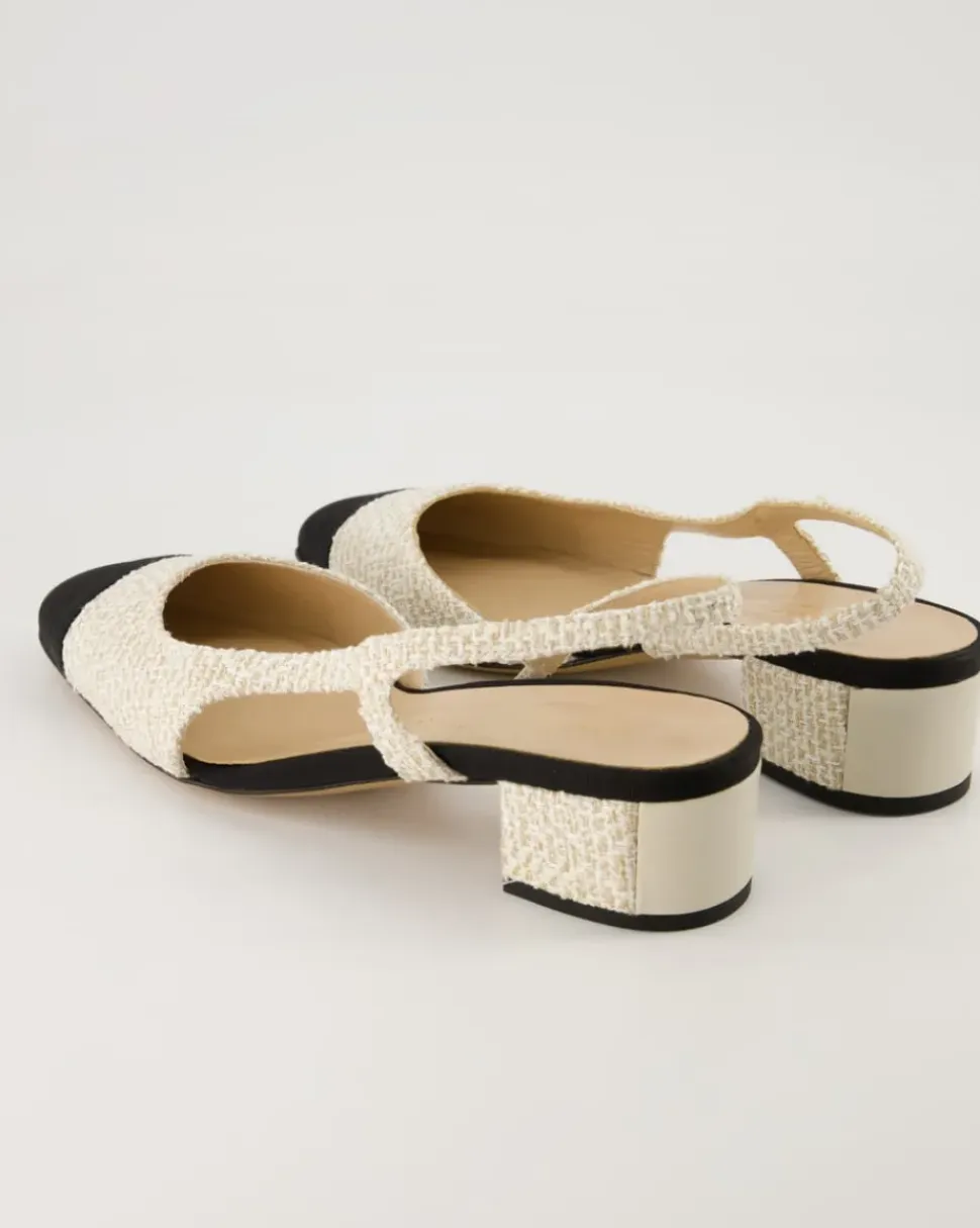 Rosette Slingpumps in Beige