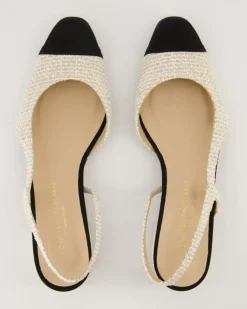 Rosette Slingpumps in Beige