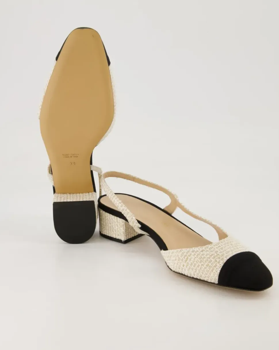 Rosette Slingpumps in Beige