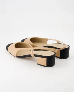 Rosette Slingpumps in Beige